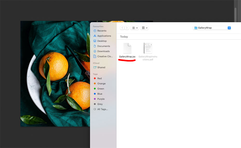 Accessing the Gallery Wrap script