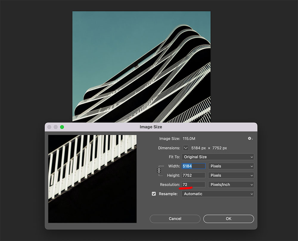 Finding the maximum print size at 300 PPI