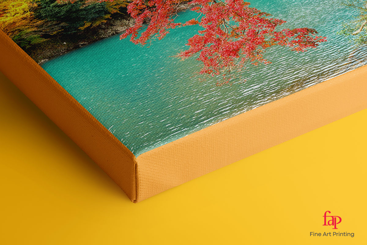 Yellow colour canvas wrap