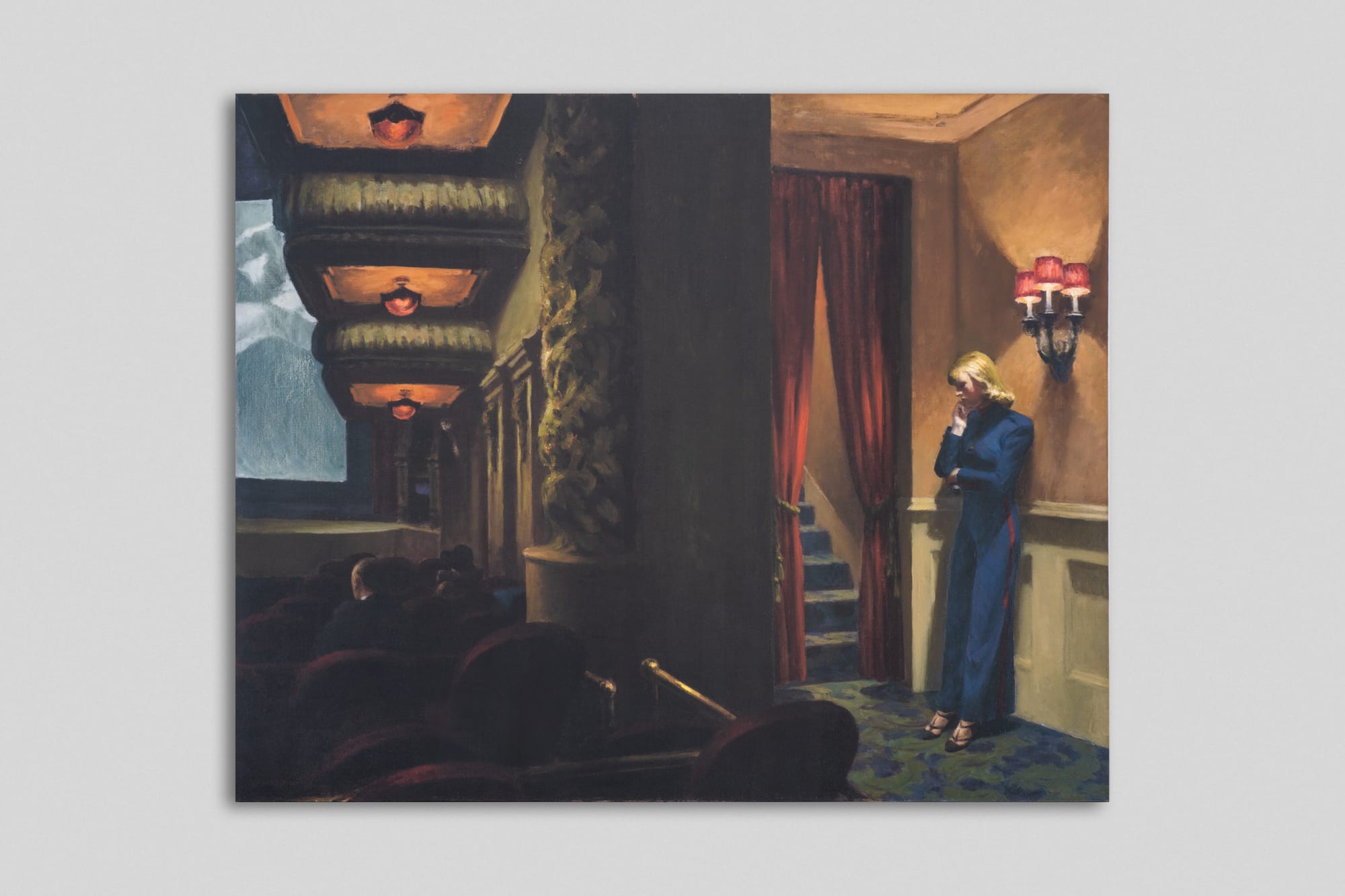 Hopper-style interior on Polycotton Canvas