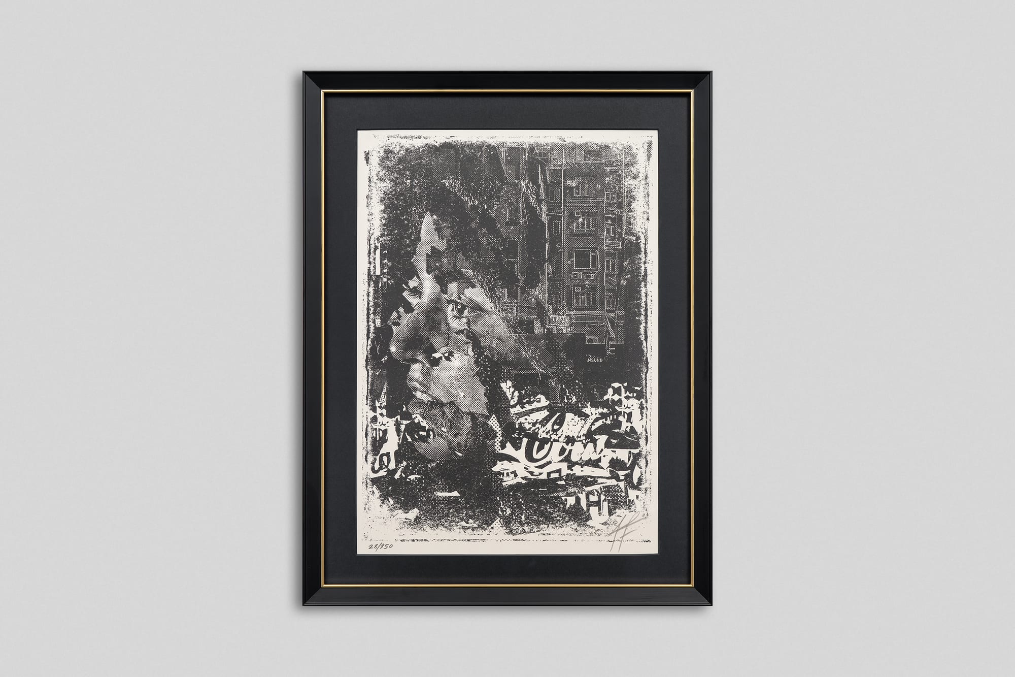 Custom framing · 2cm Black, Gold Inlet