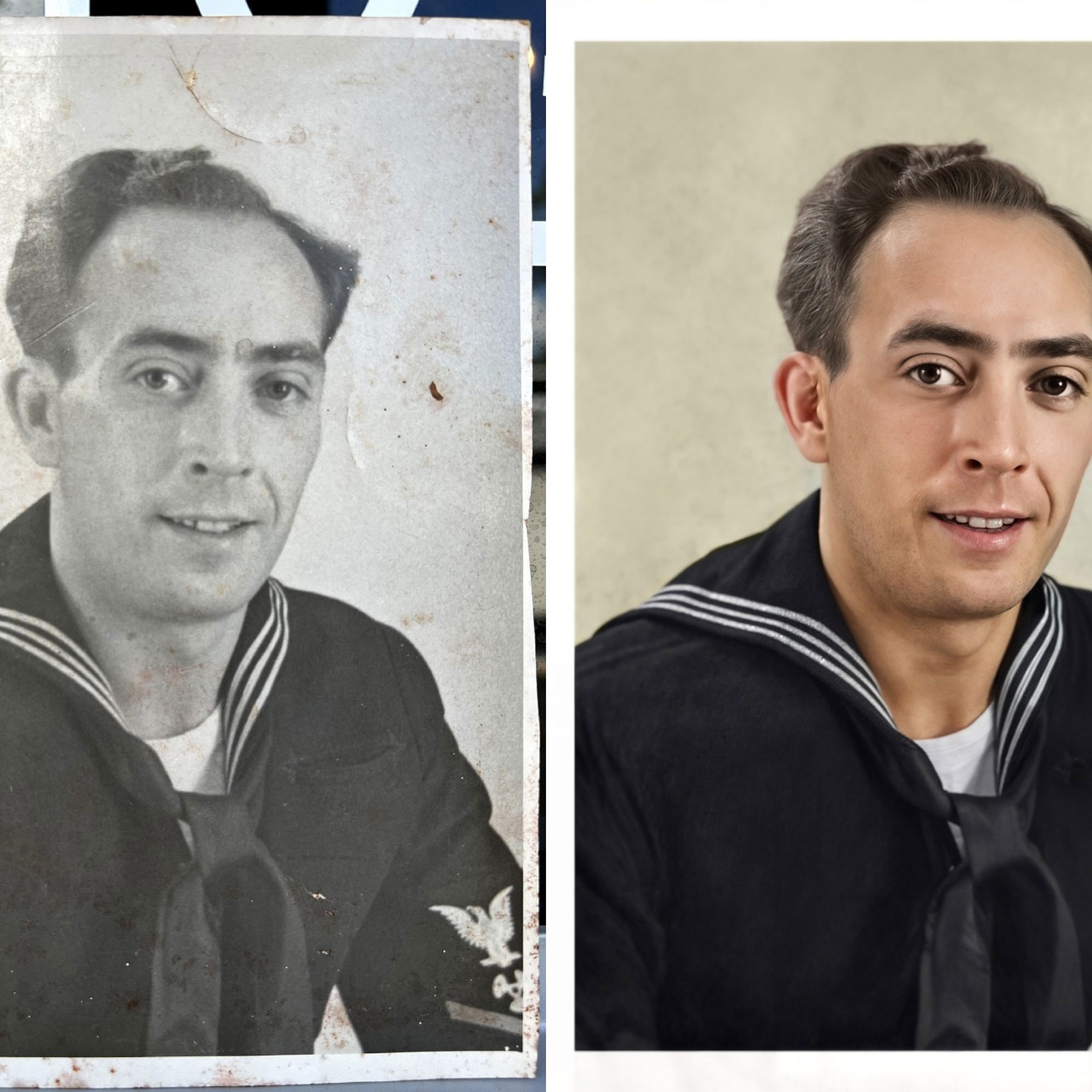 Old photograph brought back through digital restoration